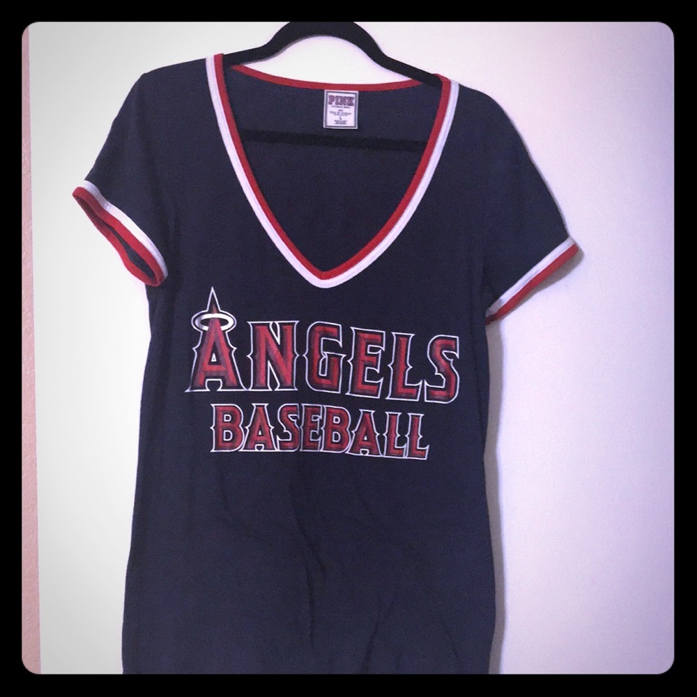 VS PINK MLB Angels Tee Shirt Size L